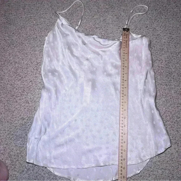 NWT Lovestitch Polka Dot Tank Camisole cowl neck Size Medium Slinky Cream - Picture 6 of 9